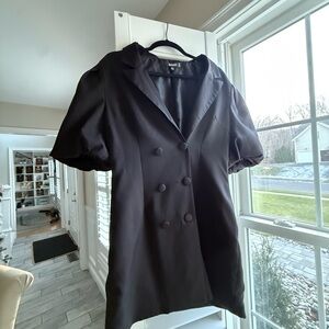 Elegant Black Women's Tuxedo Dress